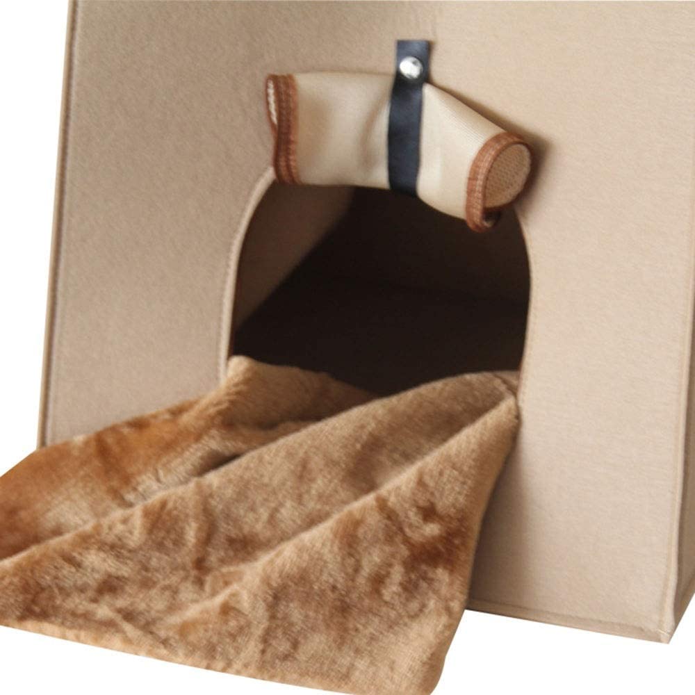  ERSD Fieltro portátil Pet Nest Cat Litter Kennel Cama Perro ortopédico Cama Lounge Sofá Memory-Foam Premium Heavy Duty Pet Bed Cama Cubierta (Color, Size : One Size) 