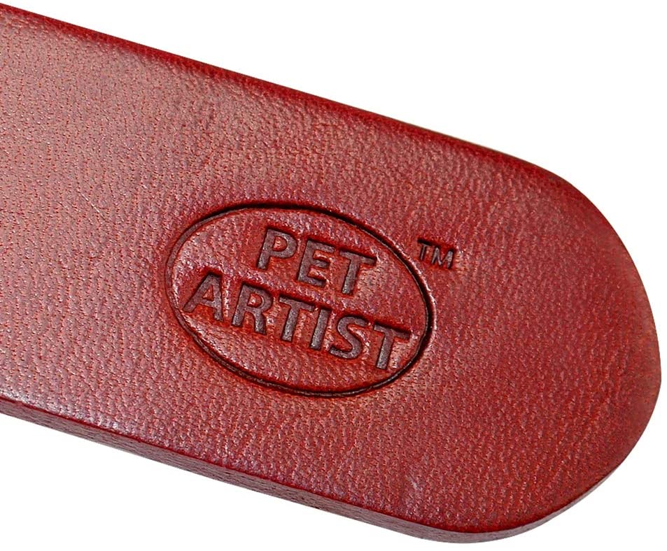  Feidaeu Collares para Mascotas Cuero Genuino Cómodo, Saludable, Seguro y para medianos Grandes Pitbull Rottweiler Pastor alemán Accesorios para Perros 