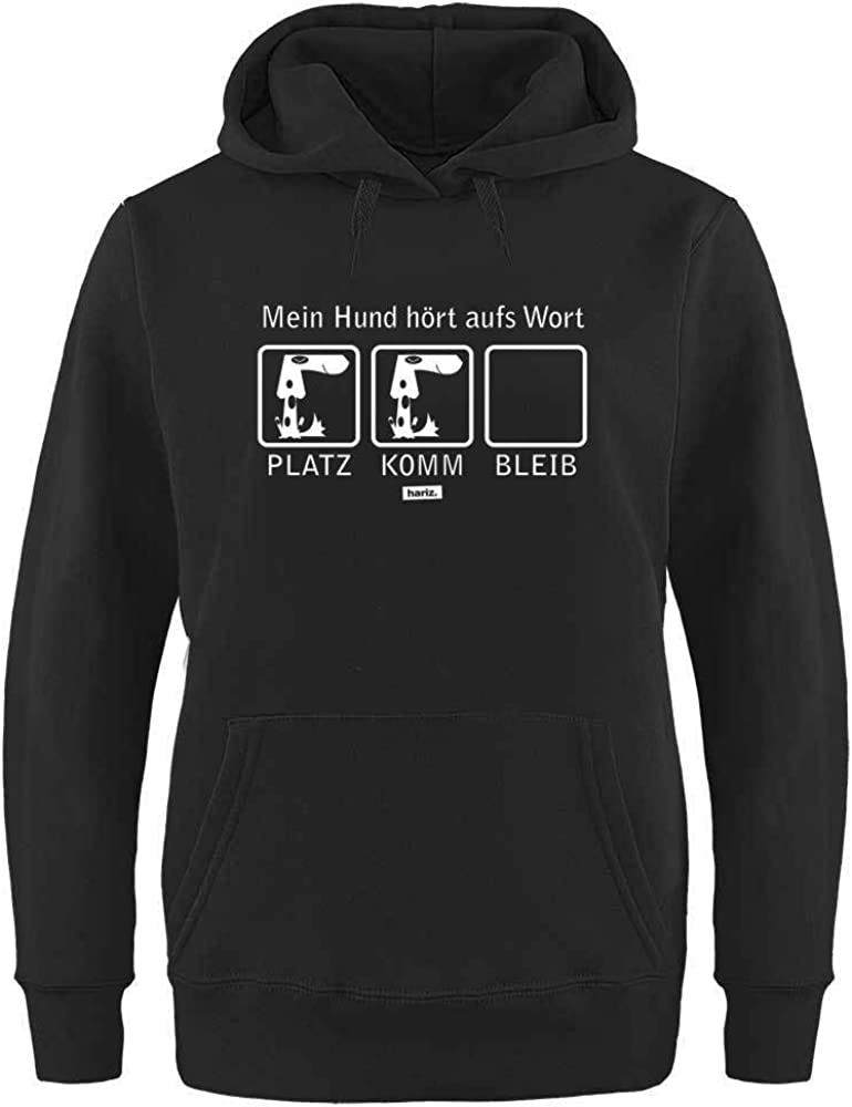  HARIZ - Sudadera con Capucha para Mujer, diseño con Texto en alemán Mein Hund Hört Aufs Wort Hund Herrchen Plus 