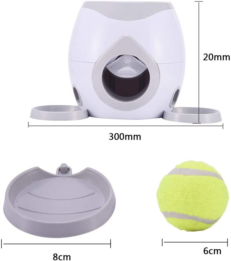  Juguete del lanzador de la pelota de tenis para mascotas, alimentador para perros, máquina de recompensa, lanzador, tratamiento interactivo, juguete de alimentación lenta, adecuado para gatos y perros 