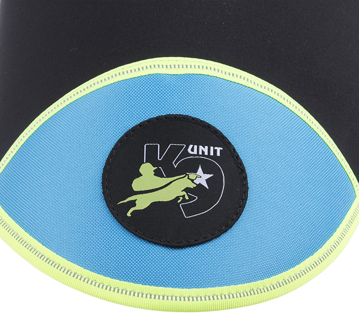  Julius-K9, Chaqueta de neopreno para perro IDC, Talla: S, Negro y Aguamarina 