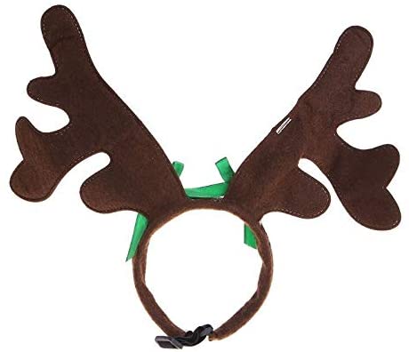  KAILLEET Fuentes del Partido de Cosplay del Gato de Navidad del Perrito Cinta de Cabeza for Mascotas Cuerno de Ciervo Sombrero de la Felpa del Perro del Traje Decorativo de Productos for Mascotas 