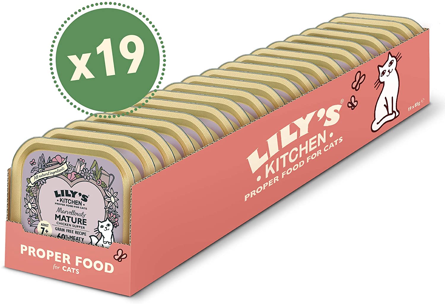  Lily's Kitchen Whisker Lickin - Comida para Gatos (85 g, 19 Unidades) 