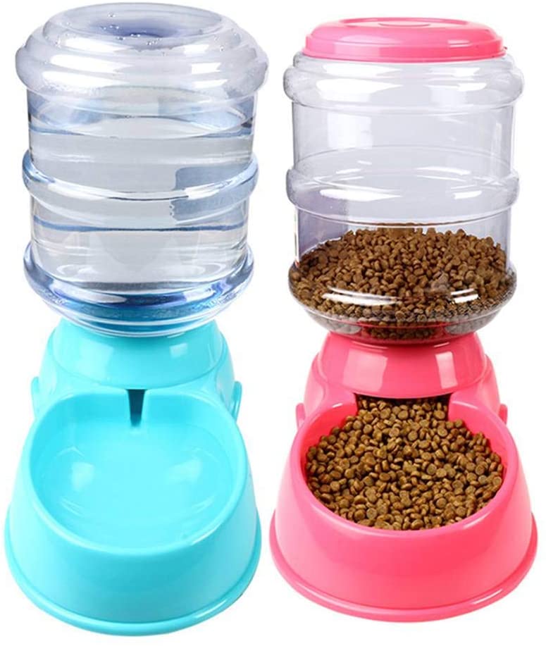  Morza 3.5L Gravedad para Mascotas automática Auto-dispensador de alimentador Alimentos/Waterer Reponer Bebederos 