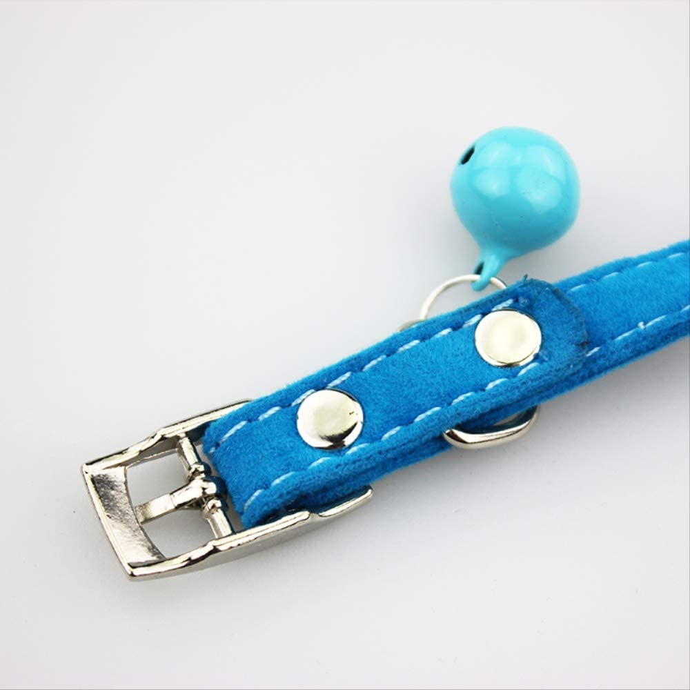  NONE Kit de Gato y Cachorro para Mascotas Kit de Gato Collar de Gato con Collar de Campana Collar de Perro de Gato Accesorios 20-27cm azul-jw0005 