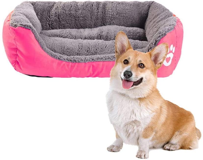  PENVEAT S-3XL Camas para Perros Paw Pattren Sofá para Mascotas Parte Inferior a Prueba de Agua Fleece Suave Estera cálida Nest Cat Bed House Petshop Dropshipping Cama Perro, C, XXL 95cmx75cmx18cm 