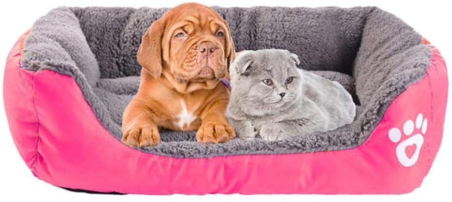  PENVEAT S-3XL Camas para Perros Paw Pattren Sofá para Mascotas Parte Inferior a Prueba de Agua Fleece Suave Estera cálida Nest Cat Bed House Petshop Dropshipping Cama Perro, C, XXL 95cmx75cmx18cm 
