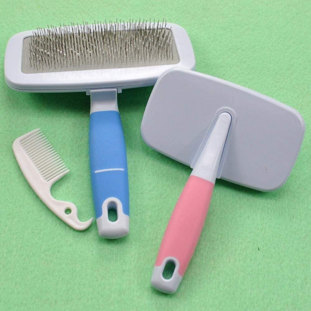  Perro Mascota Gato peina el Pelo Cepillo para el Pelo Original de Aseo Personal de Limpieza peines Herramientas Animales del resbalón de Productos de Color Caramelo Gran,Original Package,S 