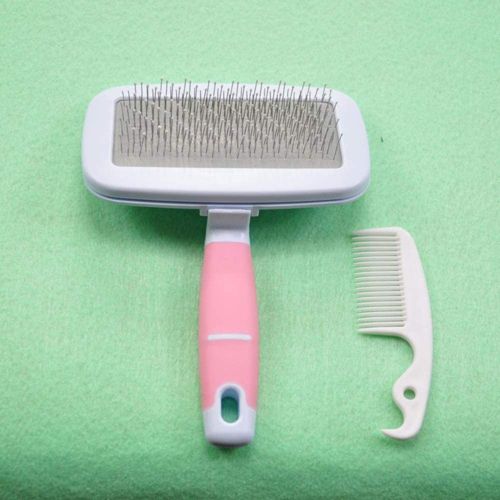  Perro Mascota Gato peina el Pelo Cepillo para el Pelo Original de Aseo Personal de Limpieza peines Herramientas Animales del resbalón de Productos de Color Caramelo Gran,Original Package,S 
