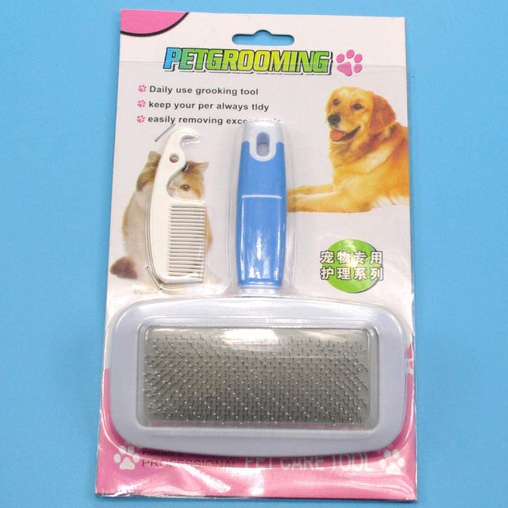  Perro Mascota Gato peina el Pelo Cepillo para el Pelo Original de Aseo Personal de Limpieza peines Herramientas Animales del resbalón de Productos de Color Caramelo Gran,Original Package,S 