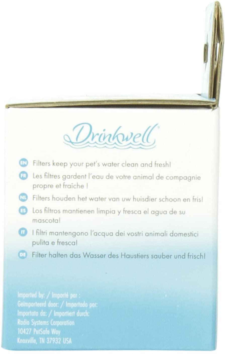  PetSafe PAC19-14088 Filtros De Carbón De Repuesto para Fuentes para Mascotas De Cerámica Drinkwell (4 Unidades) 