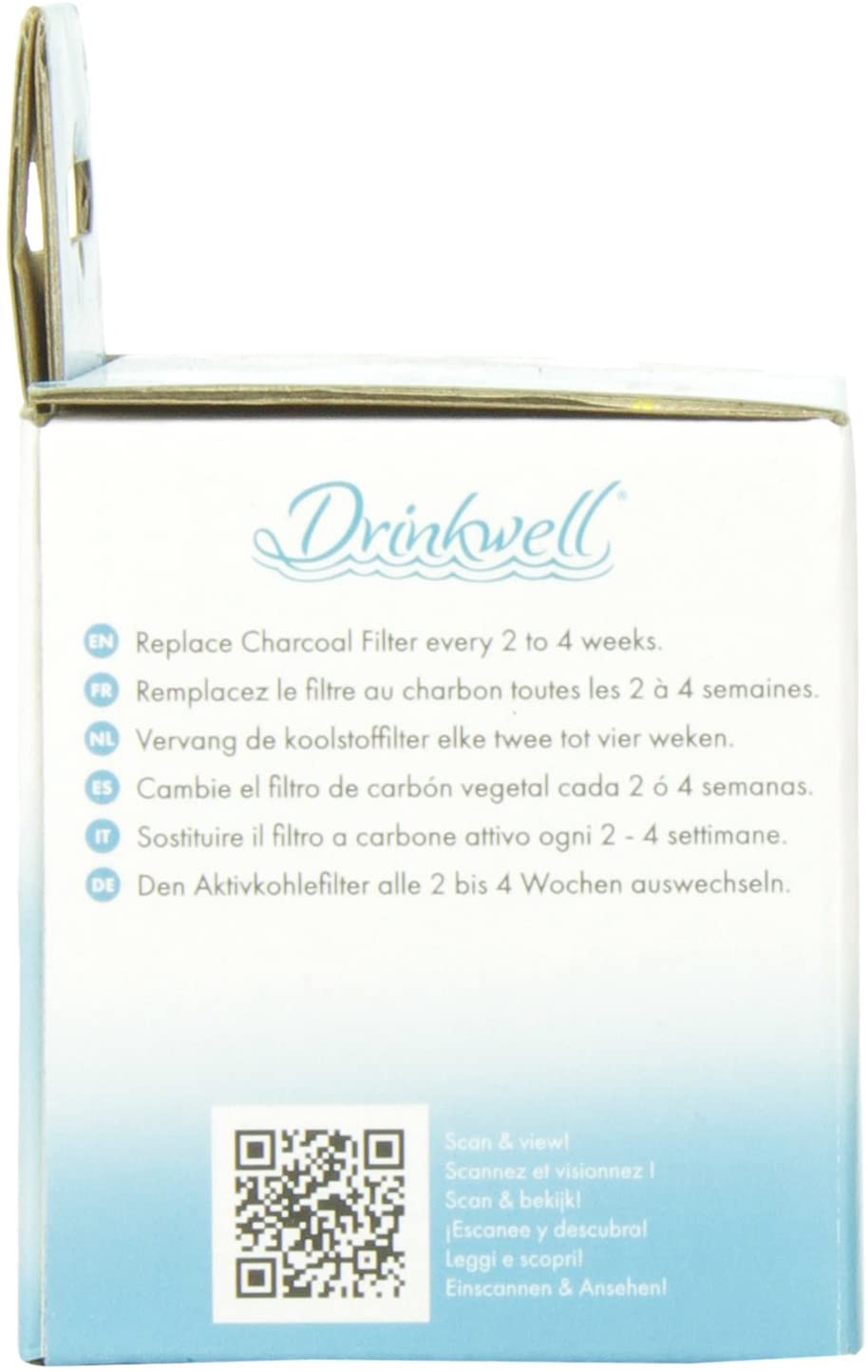  PetSafe PAC19-14088 Filtros De Carbón De Repuesto para Fuentes para Mascotas De Cerámica Drinkwell (4 Unidades) 