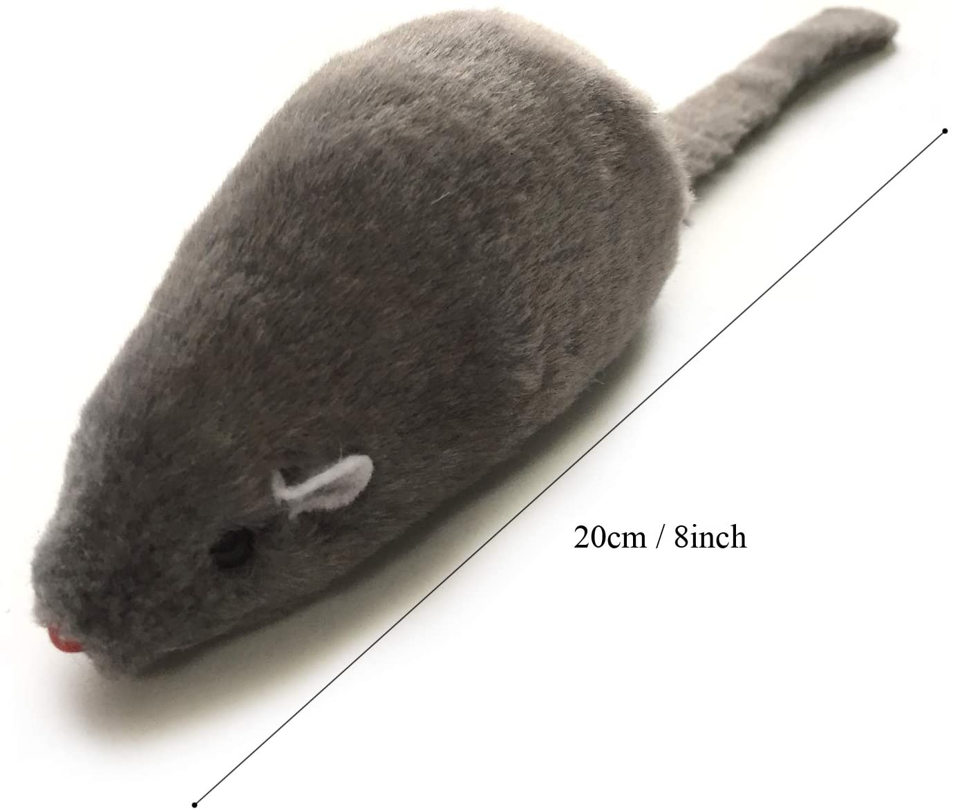  PietyPet Juguetes para Gatos, 16 Piezas Peludo Ratones sonajero pequeño Ratón Gato Gatito Interactivo, Colores Variados 