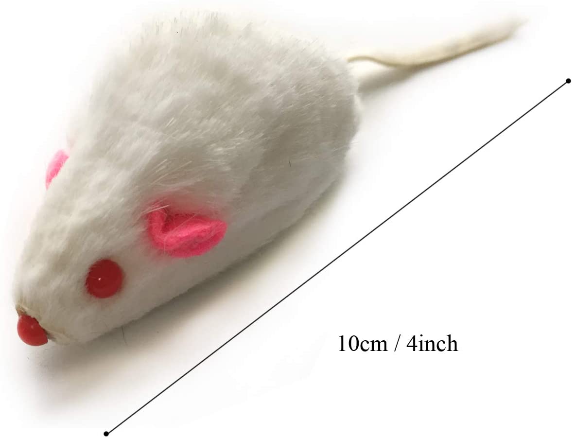  PietyPet Juguetes para Gatos, 16 Piezas Peludo Ratones sonajero pequeño Ratón Gato Gatito Interactivo, Colores Variados 