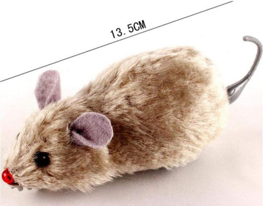  Ratón de peluche Juguete para perros Juguetes para perros Creativo Divertido Mecanismo Spring Power Gato Perro Juguete Juguete Movimiento mecánico Juguete para mascotas Suministros para mascotas 13.5 