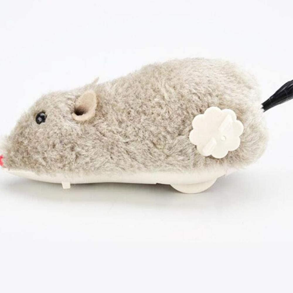  Ratón de peluche Juguete para perros Juguetes para perros Creativo Divertido Mecanismo Spring Power Gato Perro Juguete Juguete Movimiento mecánico Juguete para mascotas Suministros para mascotas 13.5 