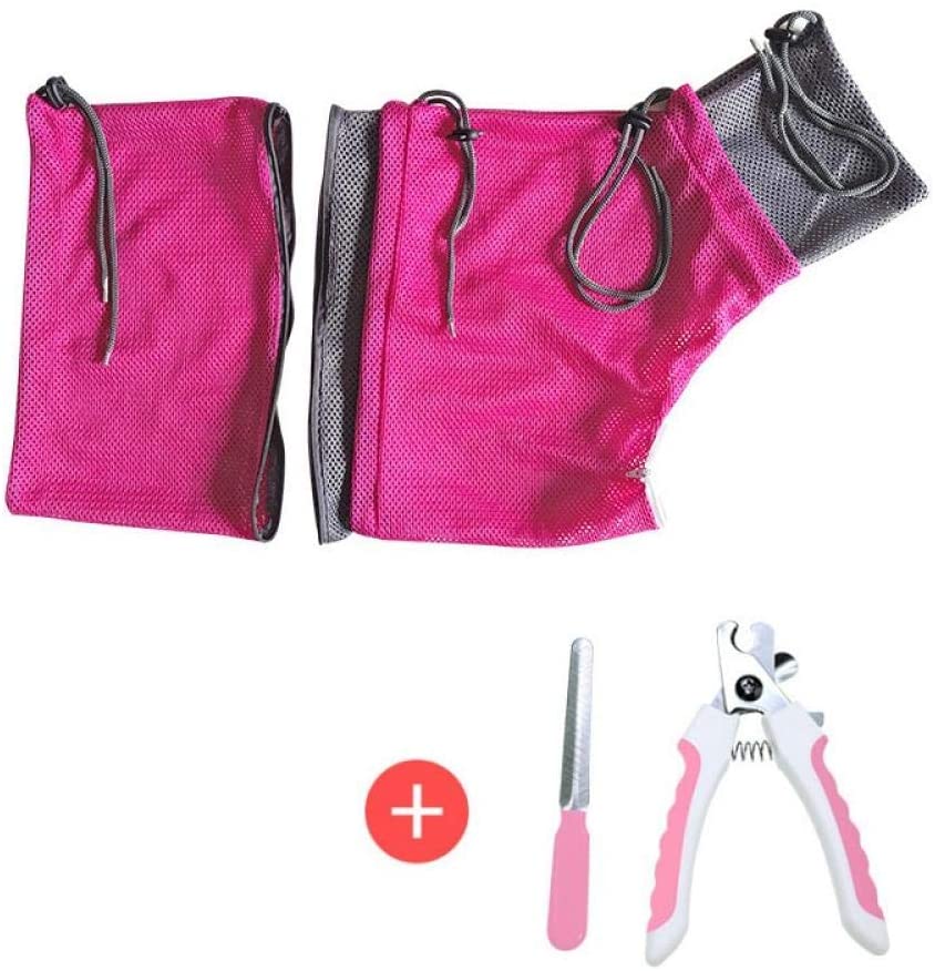  RXQCAOXIA Pet Cat Grooming Lavado Bolsa de baño, Bolsa de Malla de poliéster de restricción para morder rasguños para la Ducha, Limpieza de Orejas, Corte de uñas, Alimentación de medicamentos@mi 