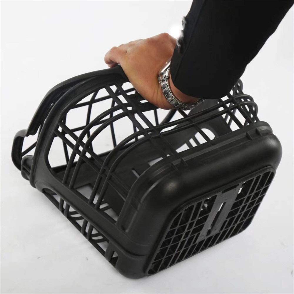  Zhengowen OS Cesta de Bicicleta Cesta Ligera for Bicicleta Junior con Tapa, extraíble, Cesta Cuadrada Delantera de Bicicleta de plástico for Mascotas pequeñas Bicicleta Cesta Delantera 