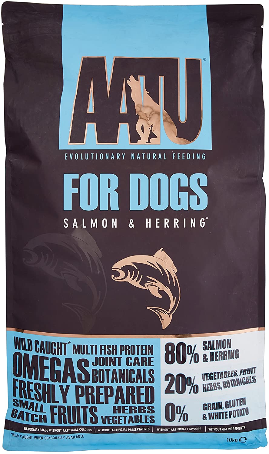  AATU 80/20 Comida Seca para perro, Salmón, Alto en proteínas, Receta libre de cereales, Sin ingredientes artificiales, 10 kg 