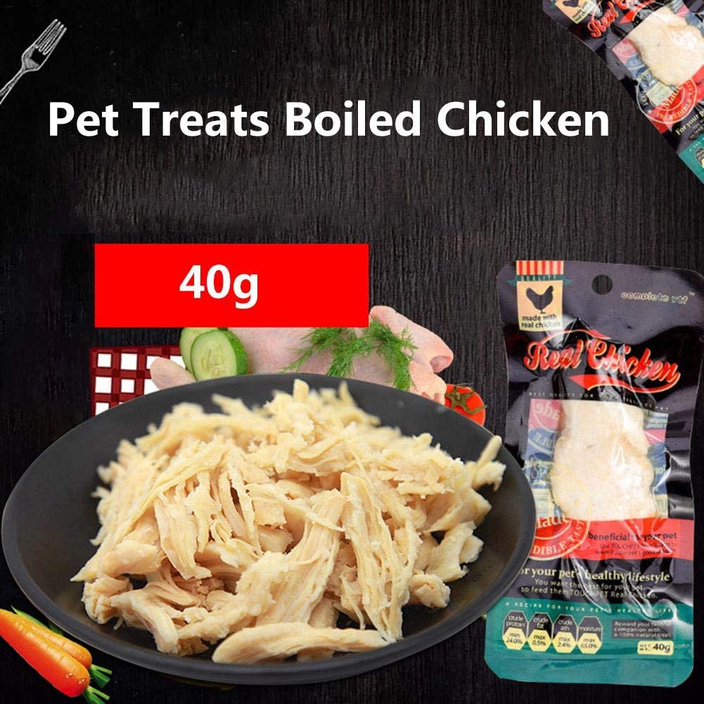  Adminitto88 – 1 mascota tratada pollo cocido, festividades naturales y orgánicas bajo en calorías, comida para perros gatos, comida para animales Useful 