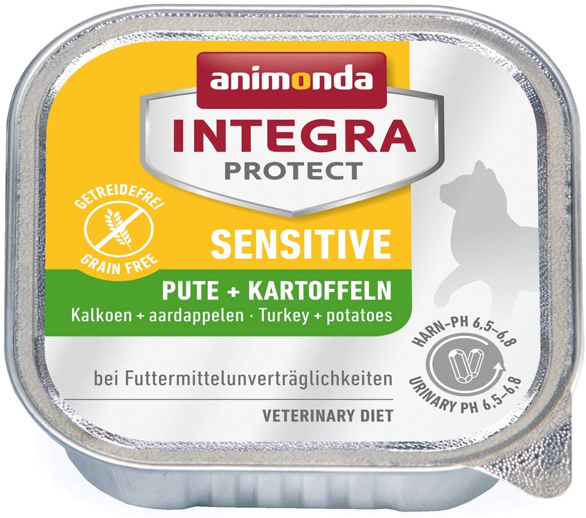  Animonda Integra Protect Sensitive , Comida húmeda para dieta de gatos con alergias alimentarias, 200 g, pack de 6 
