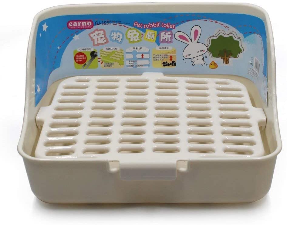  AYWJ9609 Orina antivuelco antivuelco for Inodoro de Cuatro Esquinas for Mascotas - for Hurones de Conejillo de Indias de Conejos de pequeños Animales (Color : White, Size : 22.8CM*28CM*16CM) 