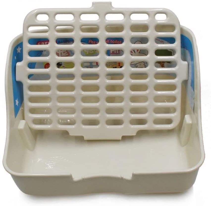  AYWJ9609 Orina antivuelco antivuelco for Inodoro de Cuatro Esquinas for Mascotas - for Hurones de Conejillo de Indias de Conejos de pequeños Animales (Color : White, Size : 22.8CM*28CM*16CM) 