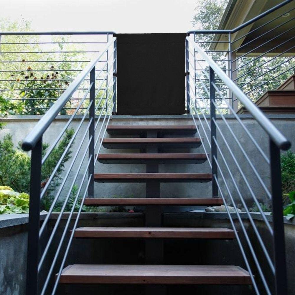  Barrera de puerta para valla de jardín, valla para valla o escalera, protección para bebés y mascotas, perros, gatos, muebles de protección para puerta, negro 