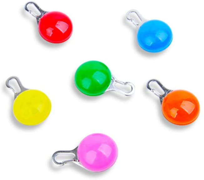  Clip On Colgante LED para Mascotas,Collar LED Luz Perro,Luz de Perro LED Collar Pet Collar Luces LED para Niños, Corredores, Ciclistas, Animales al Aire Libre Perros, Gatos (6 Piezas) 