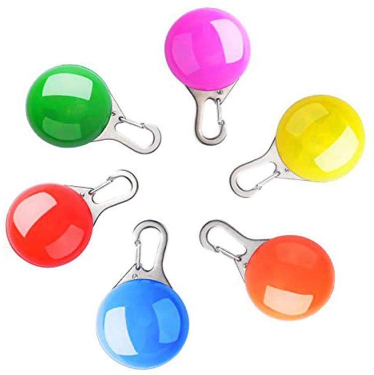  Clip On Colgante LED para Mascotas,Collar LED Luz Perro,Luz de Perro LED Collar Pet Collar Luces LED para Niños, Corredores, Ciclistas, Animales al Aire Libre Perros, Gatos (6 Piezas) 