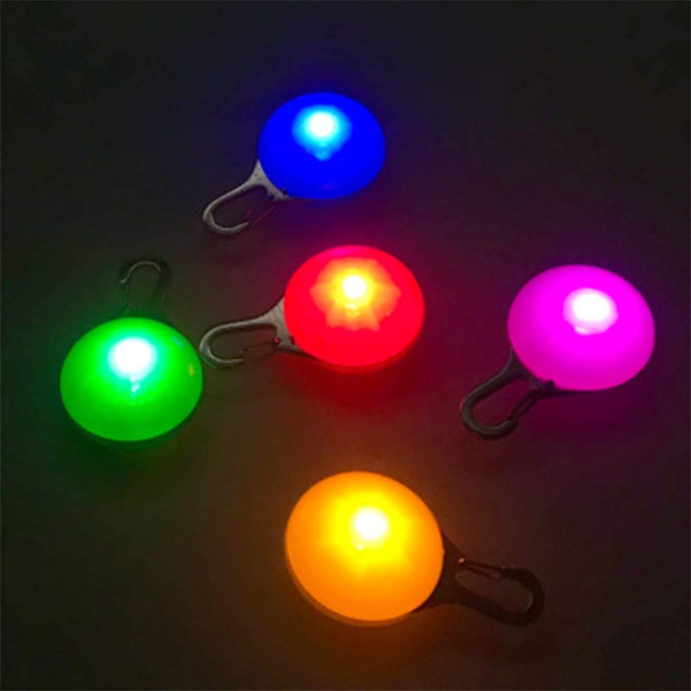  Clip On Colgante LED para Mascotas,Collar LED Luz Perro,Luz de Perro LED Collar Pet Collar Luces LED para Niños, Corredores, Ciclistas, Animales al Aire Libre Perros, Gatos (6 Piezas) 