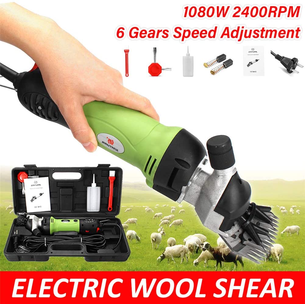  Di Spina Elettrico Shearing Clipper Esquilar Ovejas Perro Peli Di Animali Domestici TAGLIATORE REGOLABILE 6 Velocità Di Taglio Macchina Granja De Recorte Tijera Strumento 