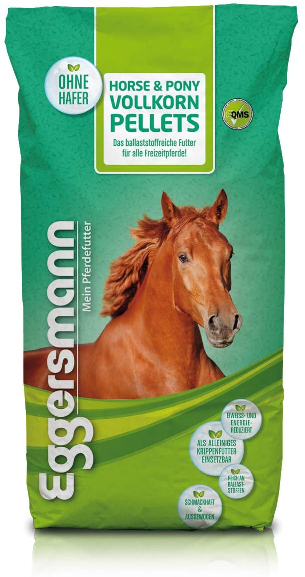  Eggersmann Mein Pferdefutter naturbelassenes, asidero Forro, Caballo con Nadie o Poco Potencia, Eggers Muñeco Horse y Pony Completo Grano pellets 10 mm para Caballos, 1 Unidades (1 x 25 kg)… 