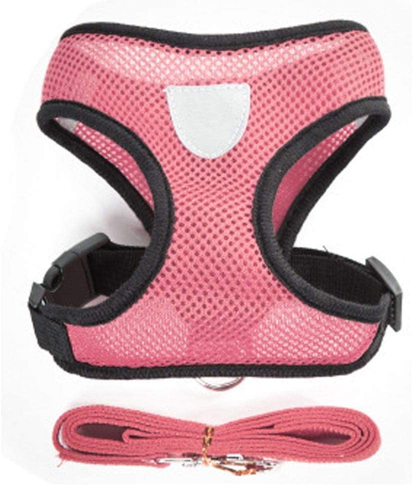  fdrghtjhy Collar para Mascotas Kit De Arnés Y Correa para Mascotas para Perros Pequeños, Collar De Arnés para Chaleco De Gato para Cachorros, Gato Ajustable, 6 