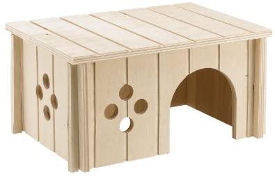  Ferplast 84645099 Conejos Casa Sin 4645, de Madera, Medidas: 26 x 17,3 x 13 cm 