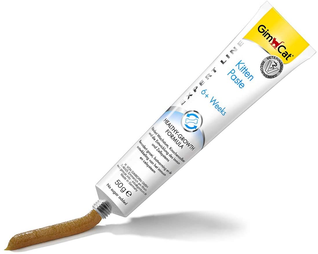  GimCat EXPERT LINE Kitten, pasta para gatitos - Snack para gatos funcional que favorece el desarrollo de los gatos más pequeños - 1 tubo (1 x 50 g) 