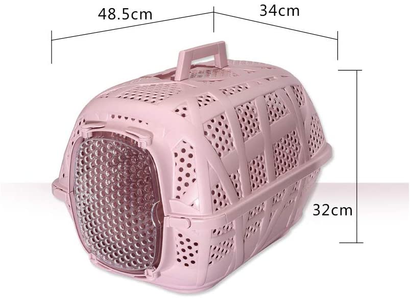  HAOHAO Portador de Mascotas, Jaula de Transporte portátil de plástico de Carga Superior, plástico portátil de Lado Duro, De Acuerdo con los requisitos de IATA para el Transporte de Animales Vivos,Red 