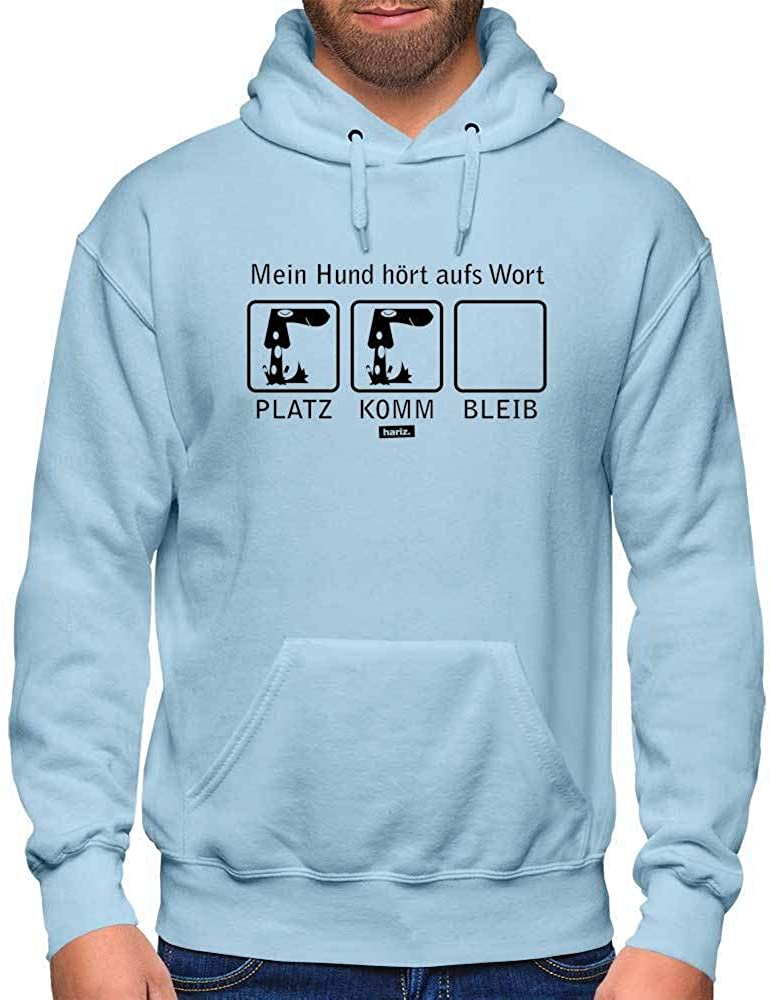  HARIZ - Sudadera con Capucha para Hombre, diseño con Texto en alemán Mein Hund Hört Aufs Wort Hund Haustier Plus 