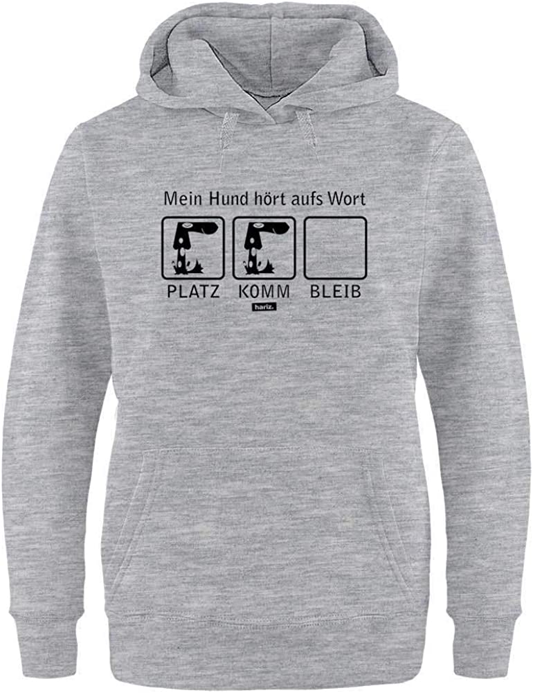  HARIZ - Sudadera con Capucha para Mujer, diseño con Texto en alemán Mein Hund Hört Aufs Wort Hund Herrchen Plus 