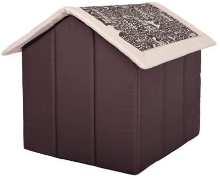  Hobbydog Cueva para Perros Wörter, Cueva para Gatos, Cama para Perros y Gatos S – XL (S 38 x 32 cm) 