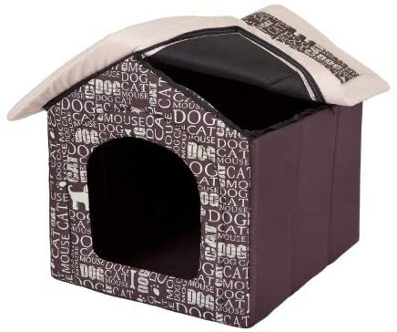  Hobbydog Cueva para Perros Wörter, Cueva para Gatos, Cama para Perros y Gatos S – XL (S 38 x 32 cm) 