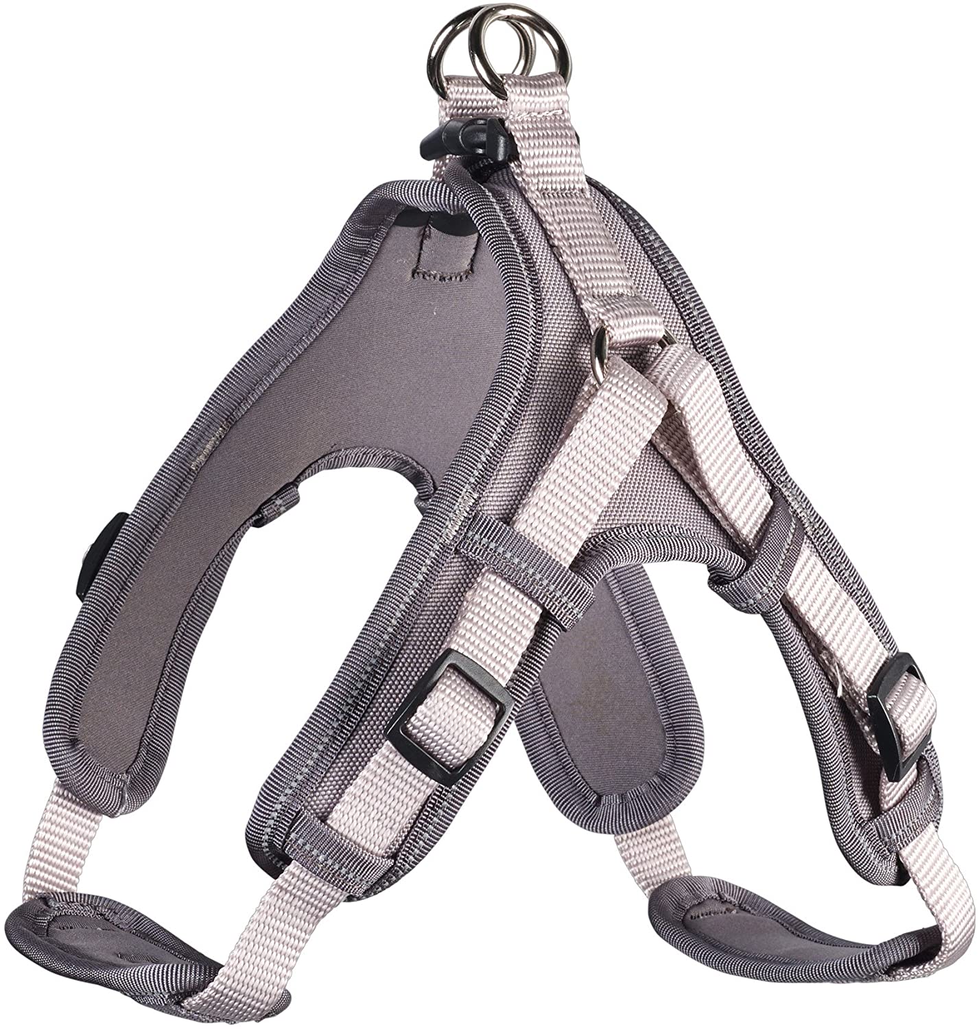  HUNTER Vario - Arnés de Neopreno rápido (Talla XS, 38-45 cm, 15 mm), Color Gris 