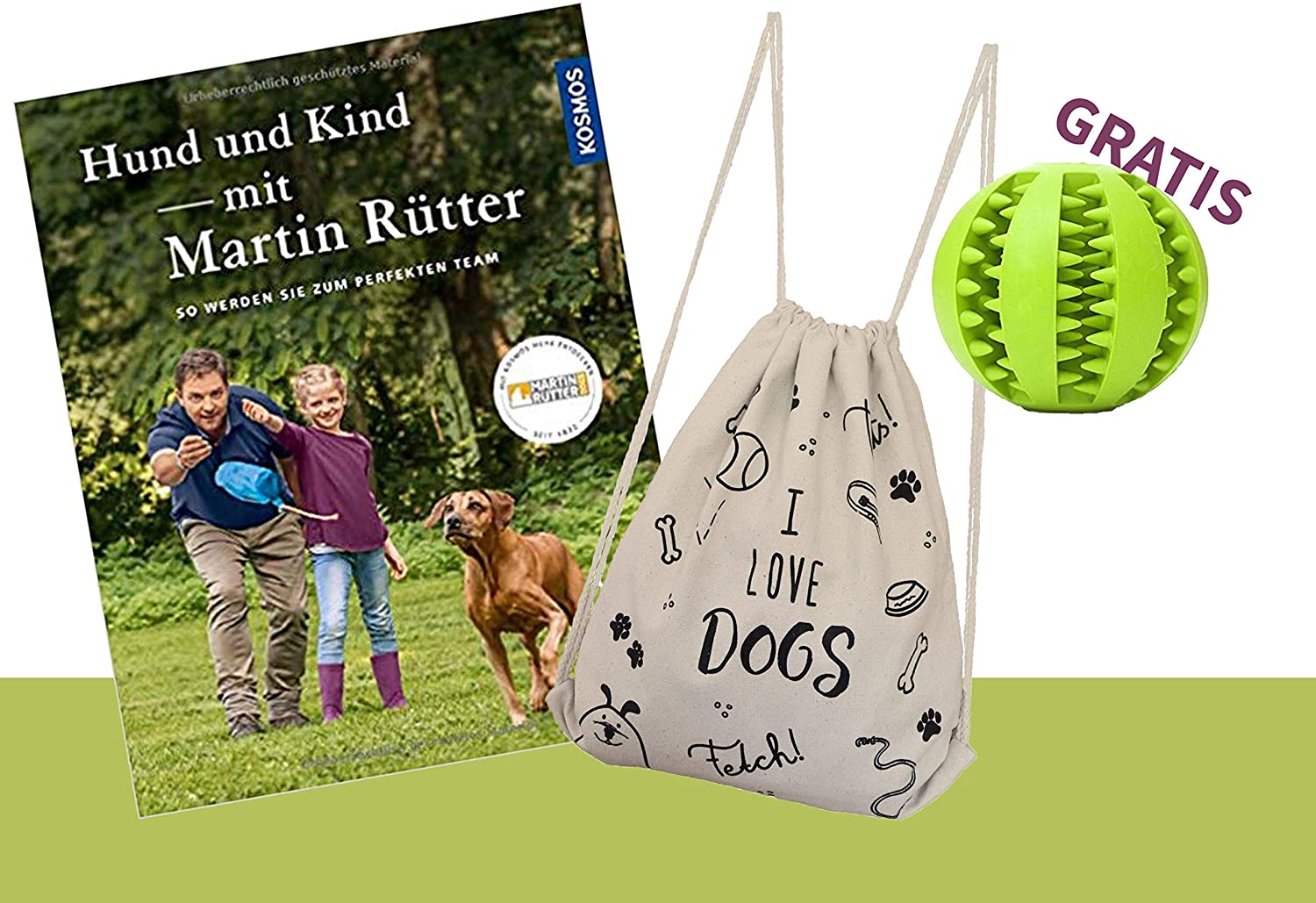  Kos mos Perro y niño – con Martin Rütter: así se convertirá en el Equipo Bolsa de Gimnasia para Perros y Pelota de Juegos para el Cuidado Dental, la educación del Perro 