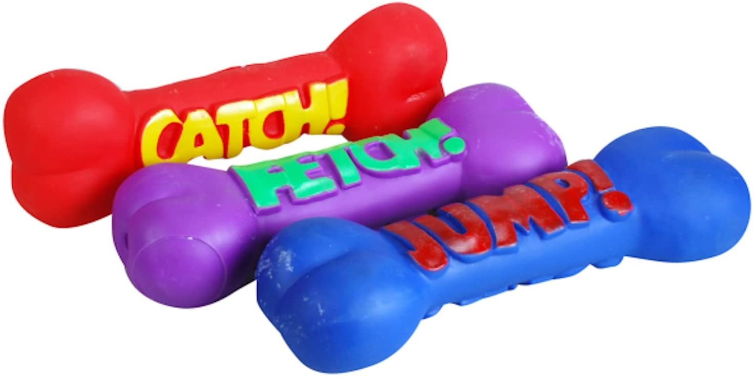  Martín pescador captura/Fetch o saltar Squeaky perro juguete hueso 