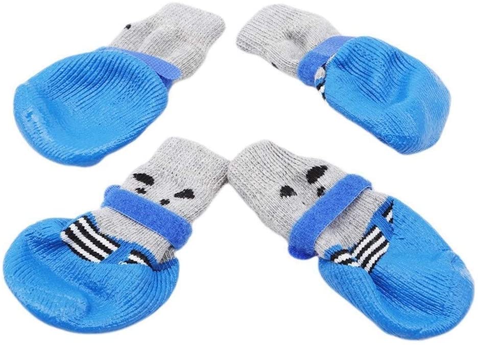 Perro De Mascota Zapatos Zapatos For La Lluvia Impermeables For Perros Pequeños Razas Del Gato Del Perro Casero Calcetines De Goma De Silicona For Mascotas Perro Botas ( Color : Black , Size : M ) 