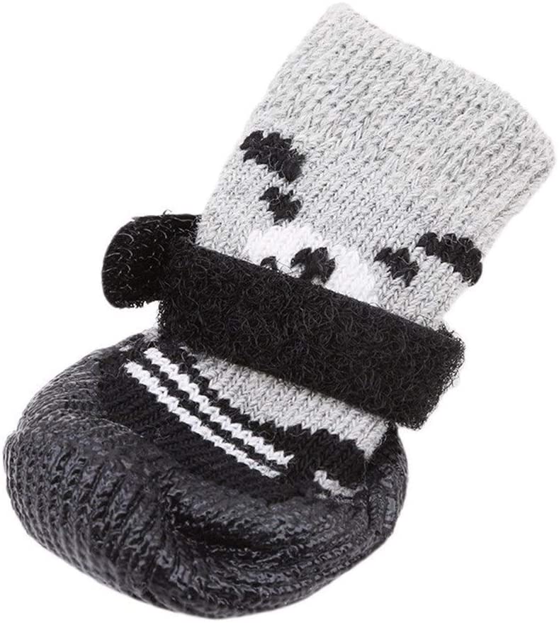  Perro De Mascota Zapatos Zapatos For La Lluvia Impermeables For Perros Pequeños Razas Del Gato Del Perro Casero Calcetines De Goma De Silicona For Mascotas Perro Botas ( Color : Black , Size : M ) 