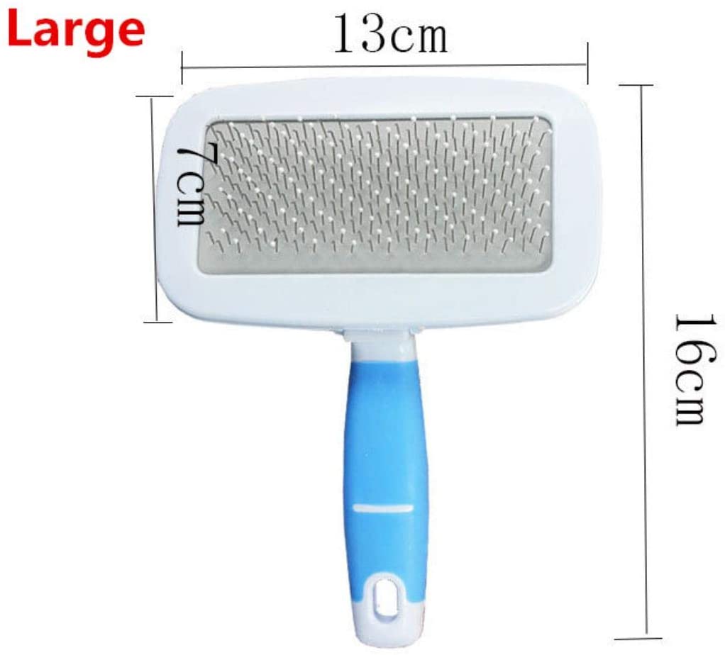  Perro Mascota Gato peina el Pelo Cepillo para el Pelo Original de Aseo Personal de Limpieza peines Herramientas Animales del resbalón de Productos de Color Caramelo Gran,Original Package,L 