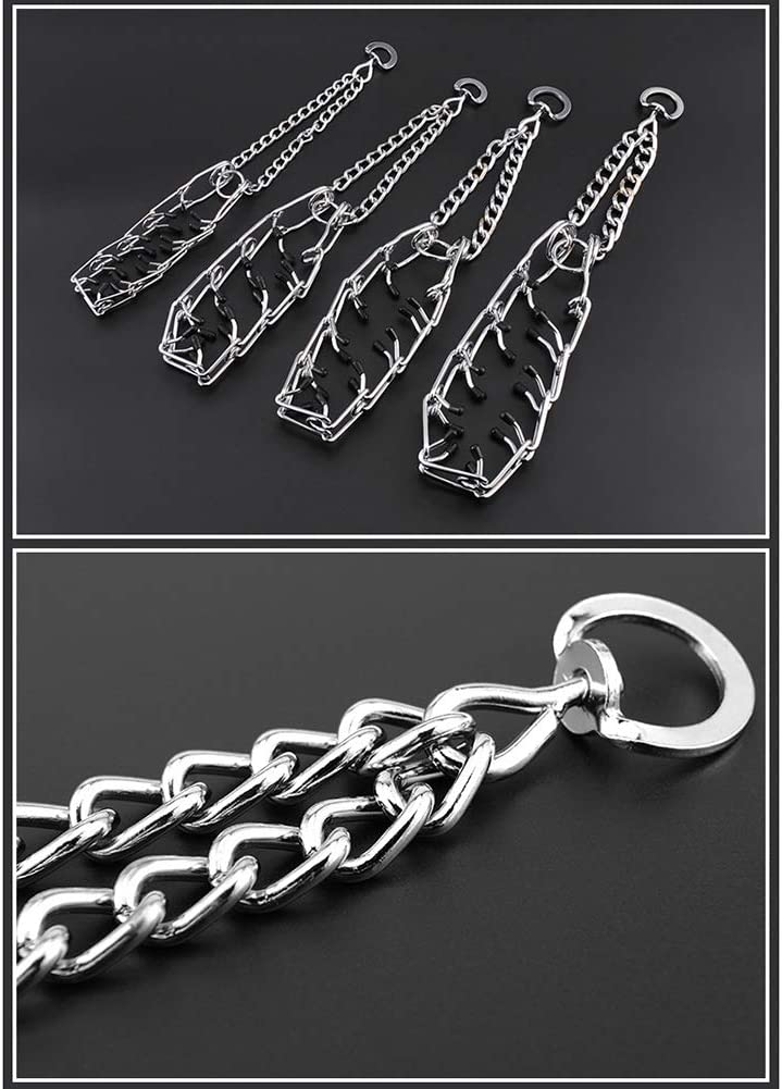  Pet supplies Collar de Cadena de estimulación de Hierro para Mascotas, Collar antichoque para Perro, Cadena de Perro Grande para Entrenamiento 