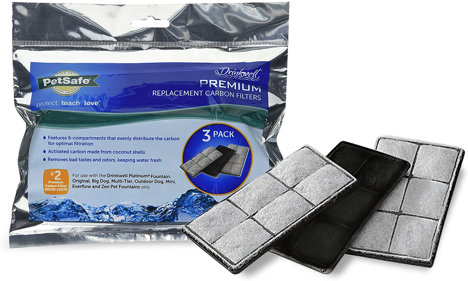  PetSafe Drinkwell - Filtros de carbón de Repuesto para Perros y Gatos 