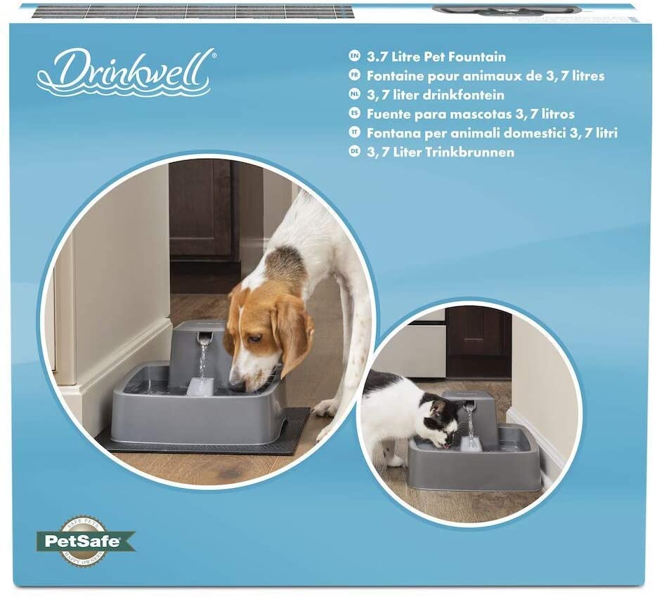  PetSafe PWW19-16778 Drinkwell 3, Fuente de 7 litros, Ideal para hogares con Perros de tamaño Medio, diseño fácil de Limpiar, Incluye Filtro 